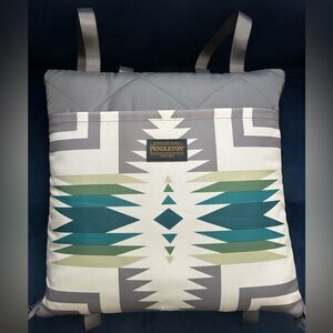 Pendleton Teal and Olive Geometric Backpack & Picnic Blanket NWOT
